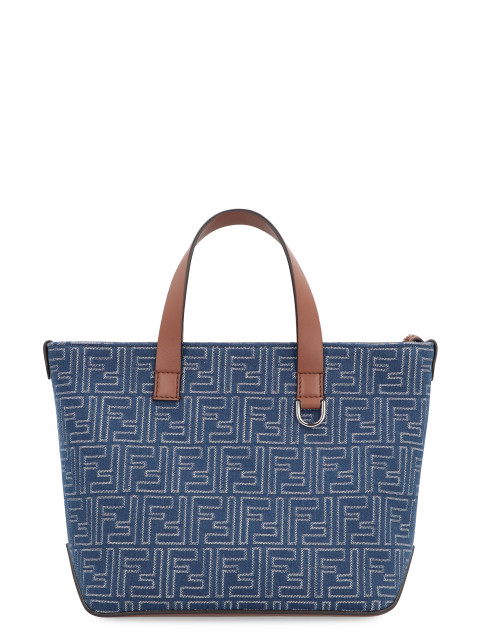Canvas and leather shopping bag
