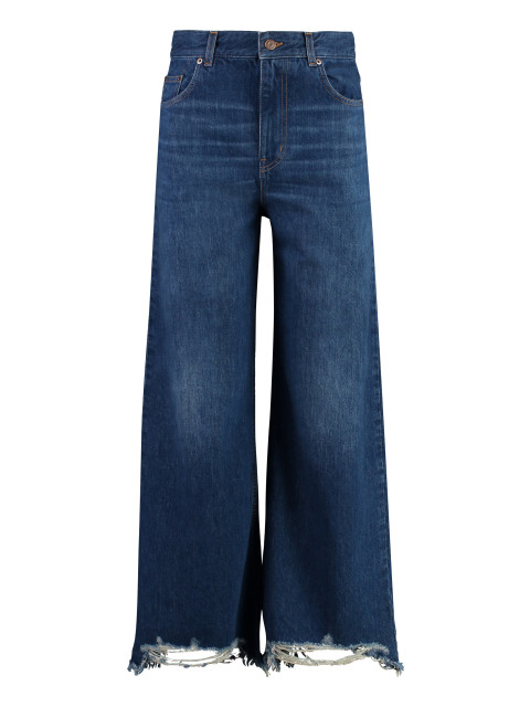 Cropped wide-leg jeans