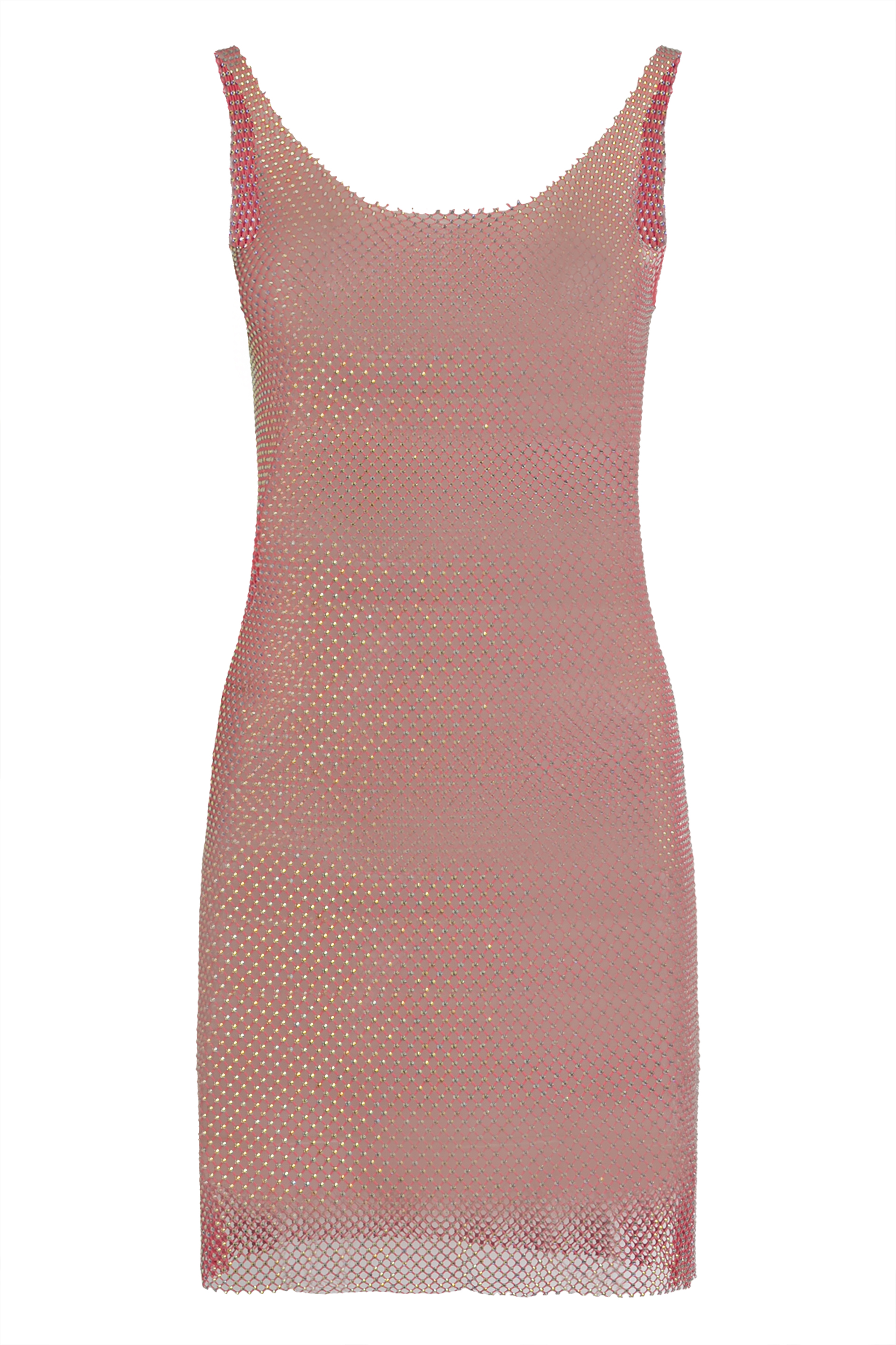 knitted mesh dress