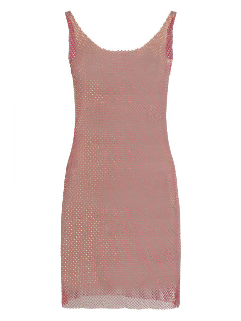 knitted mesh dress