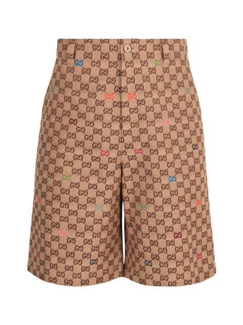 GG motif fabric shorts