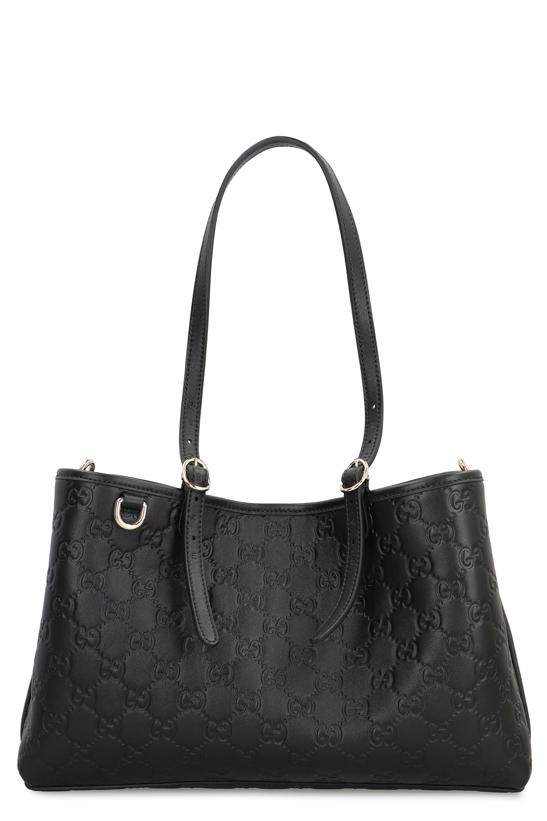 Shopping bag GG Emblem Media in leather