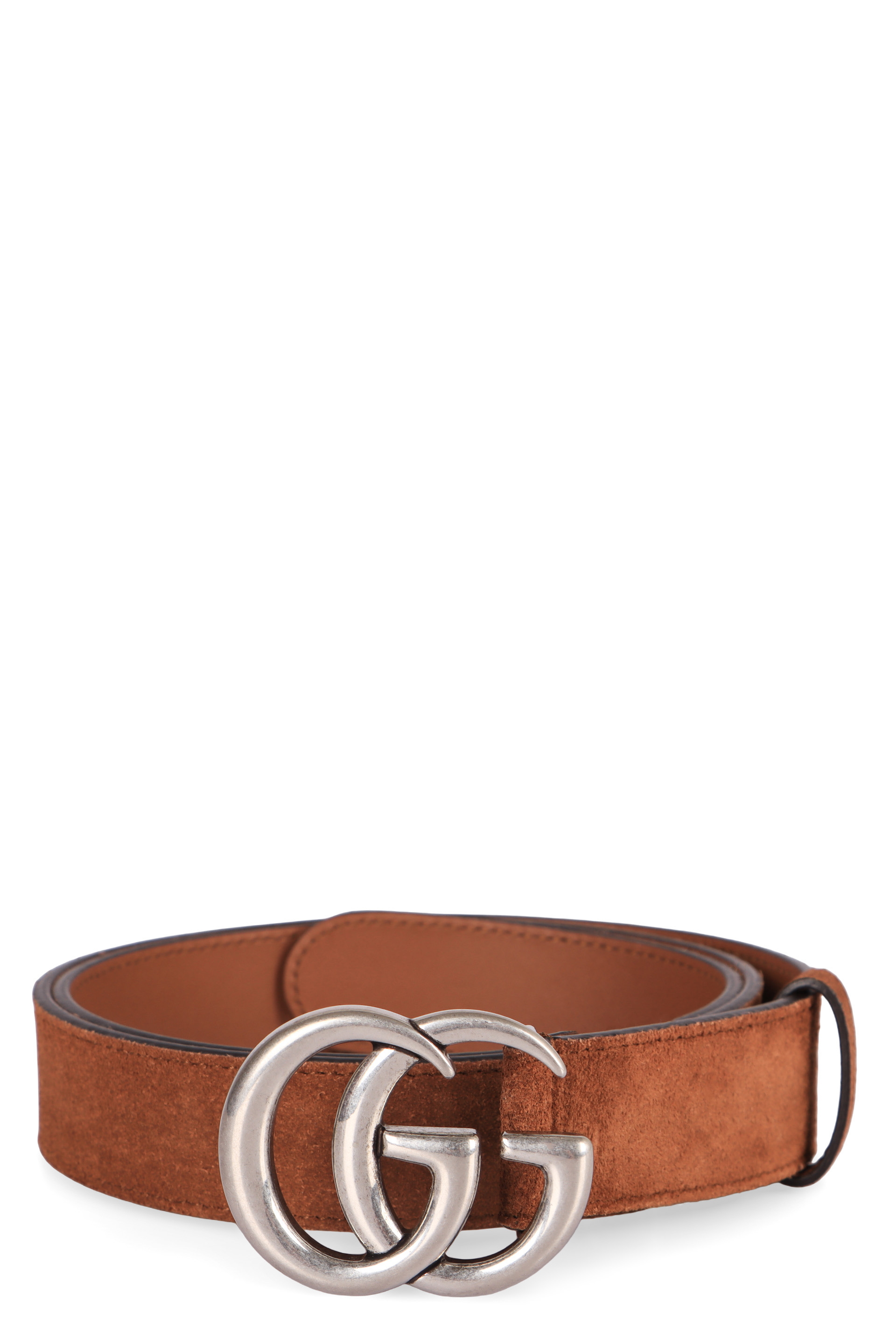 GG Marmont suede belt with metal logoed buckle