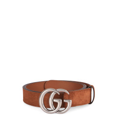 GG Marmont suede belt with metal logoed buckle