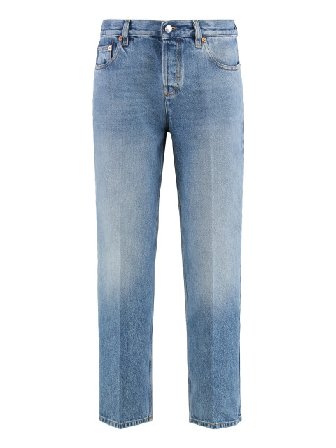 5-pocket straight-leg jeans
