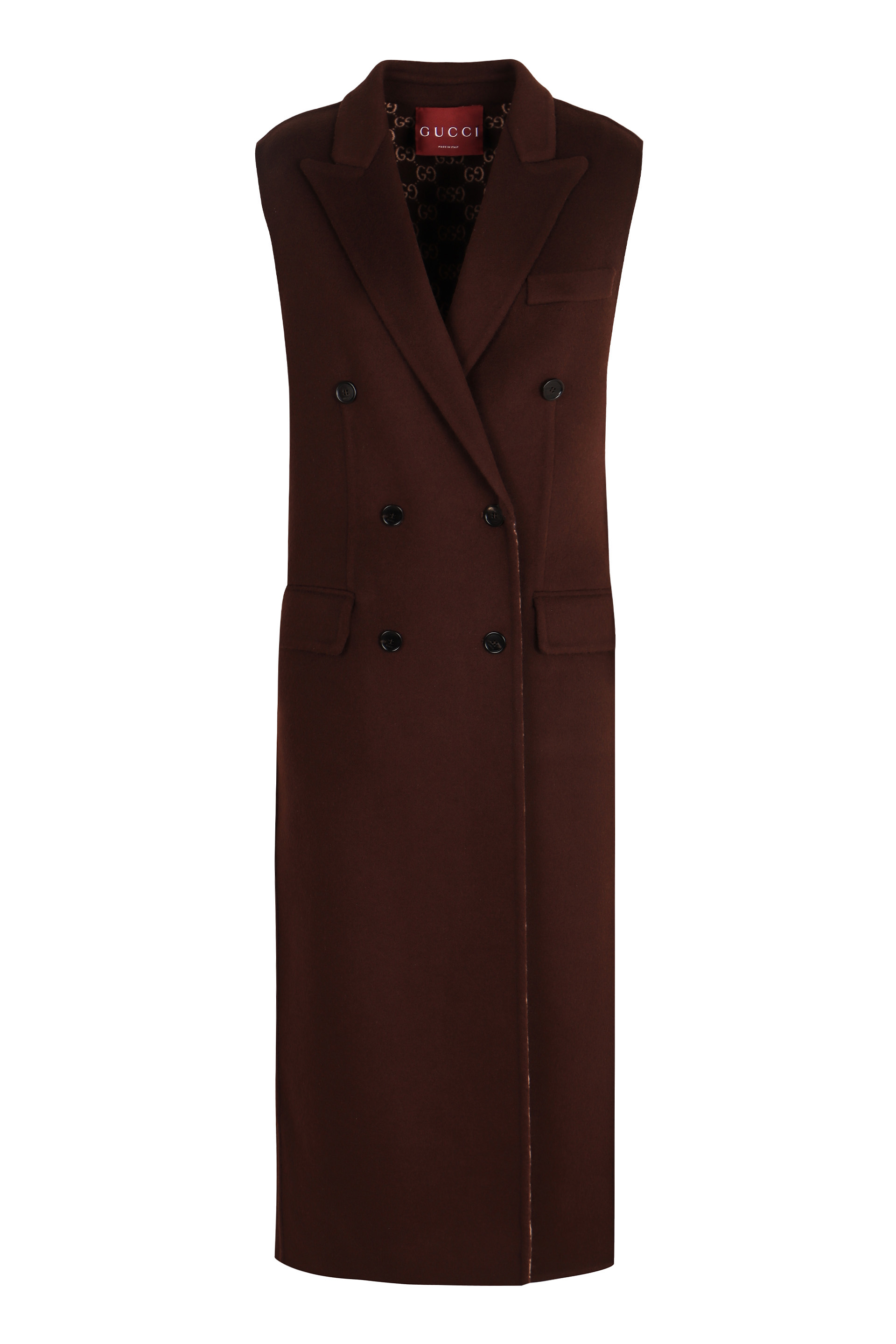 Double-breasted wool coat