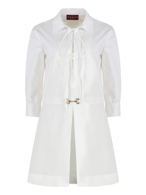 Cotton poplin shirtdress