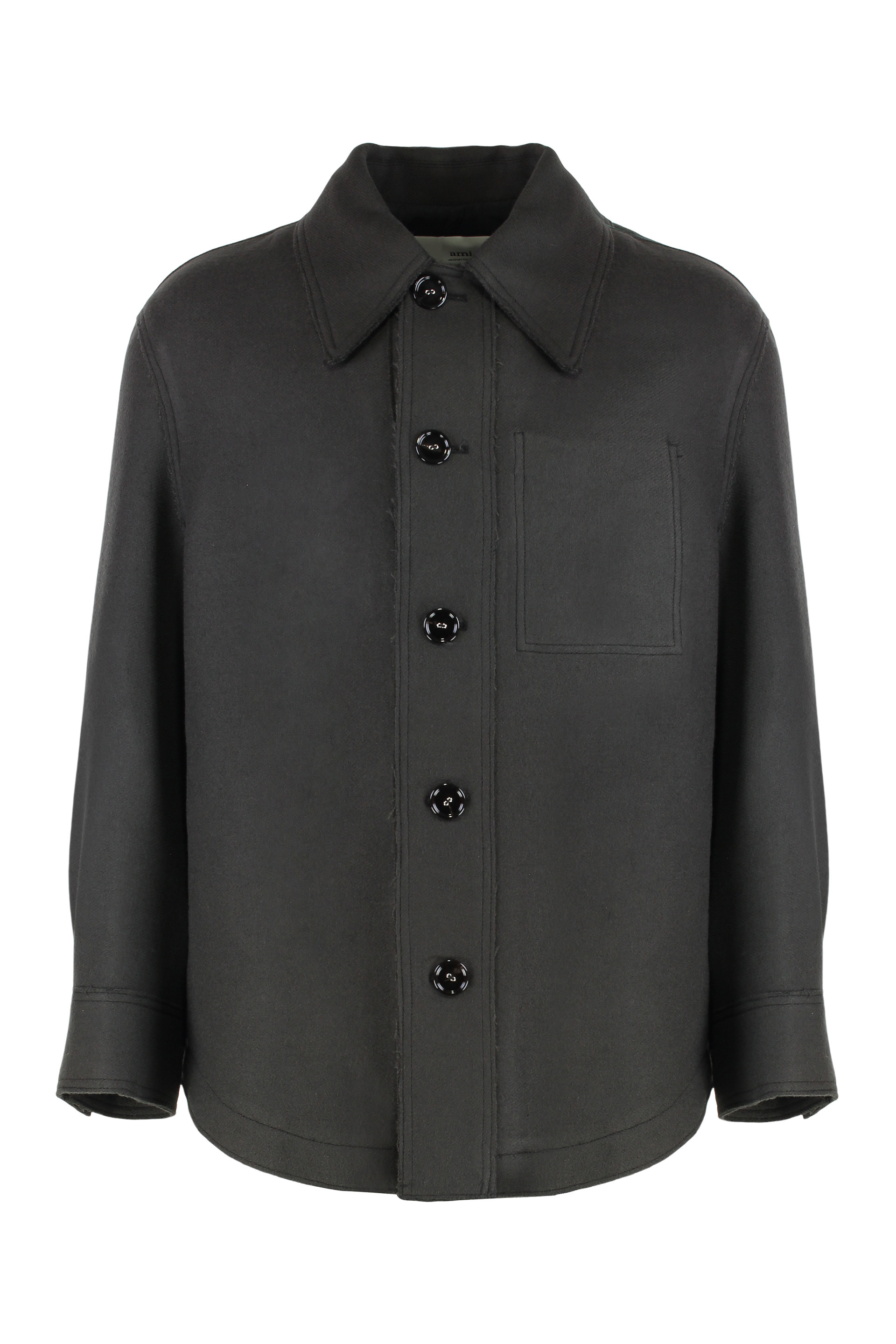 Coat in wool gabardine