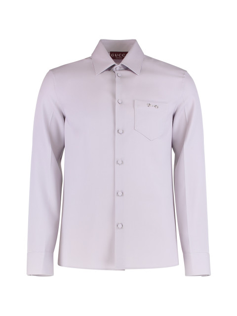 Shirt made of wool gabardine