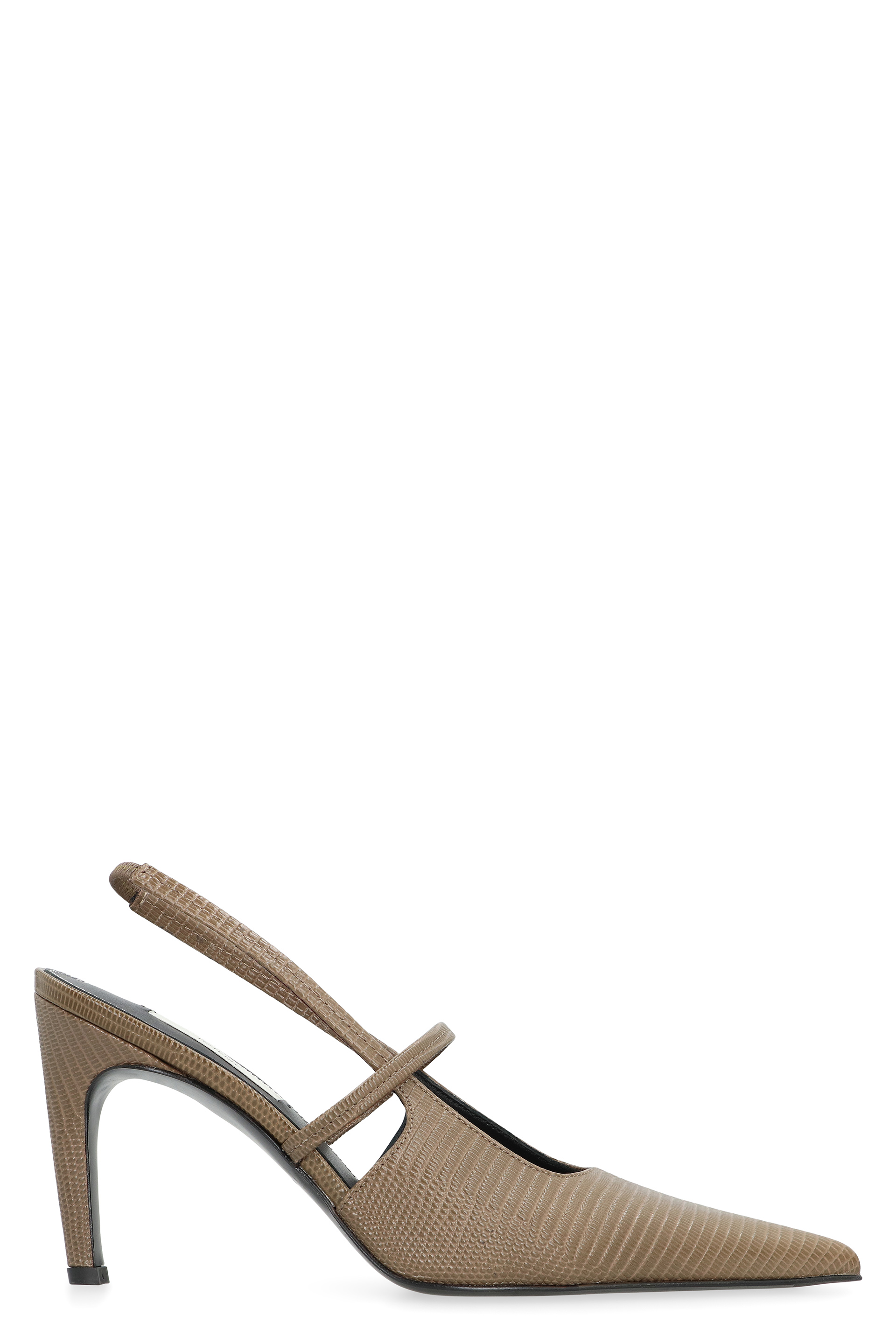 Slingback in leather