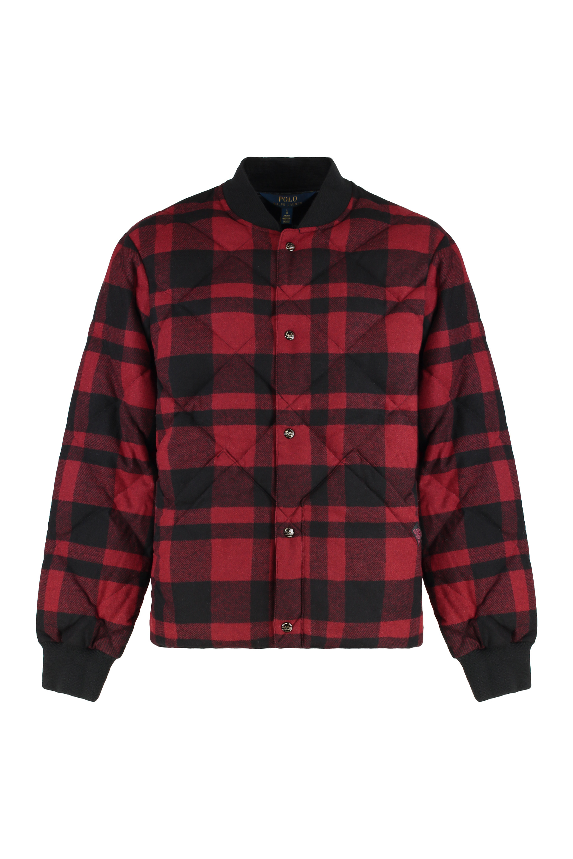 Buffalo check wool blend jacket