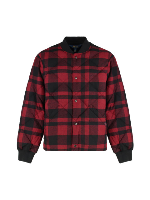 Buffalo check wool blend jacket