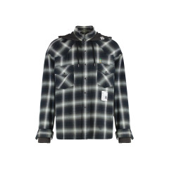 Checked shirt with hood