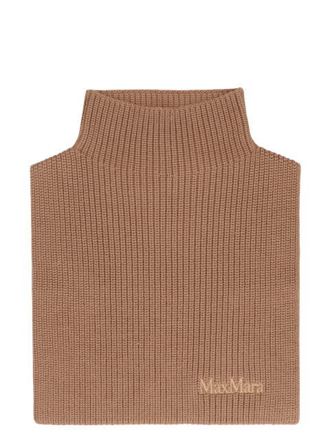 Wool knit collar