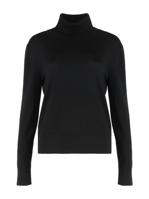 High neck sweater in merino wool