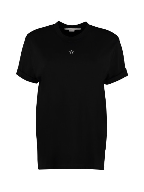 Embroidered star detail cotton t-shirt