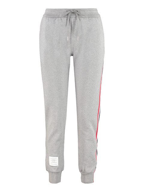 Stretch cotton track-pants