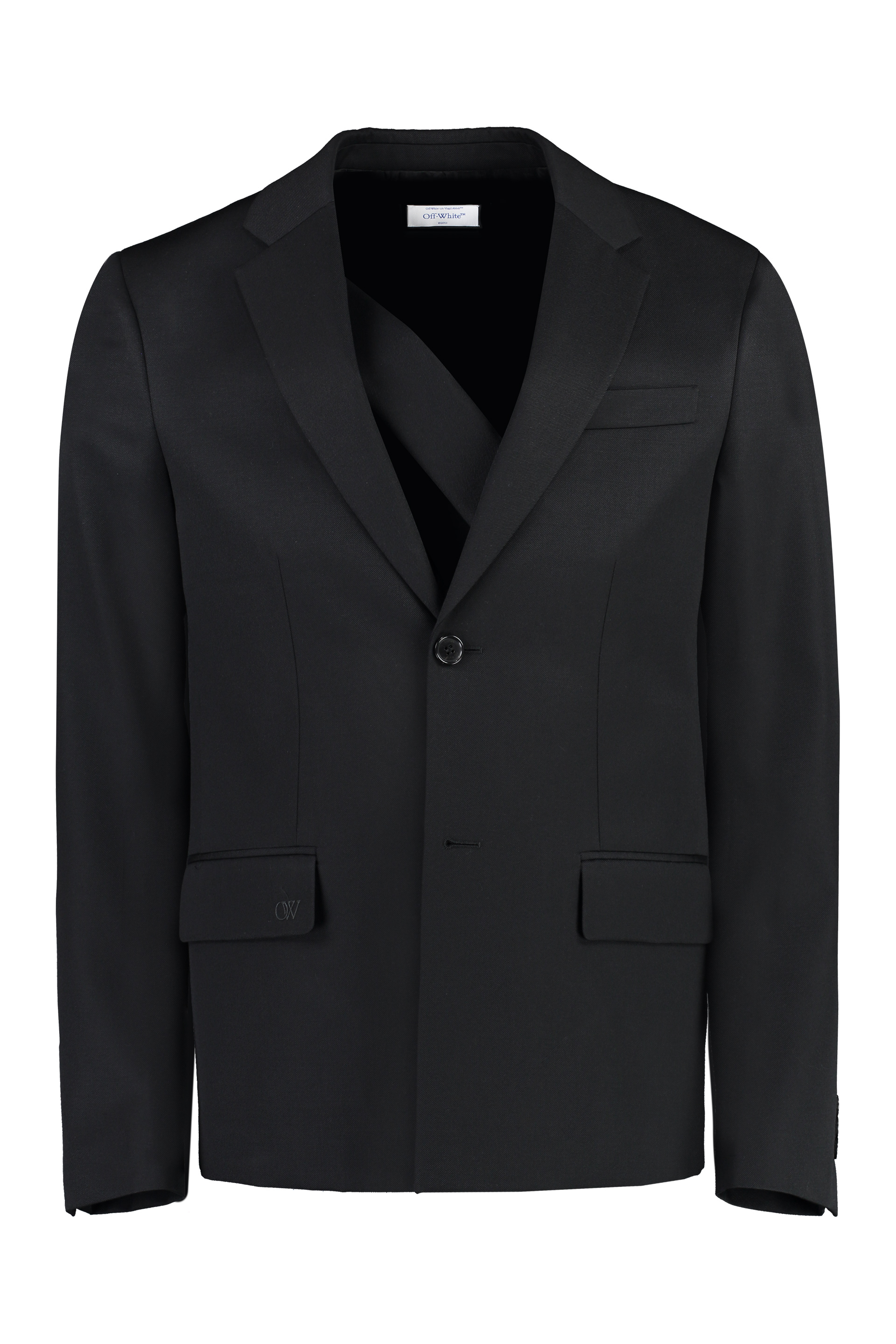 Single-breasted virgin wool jacket