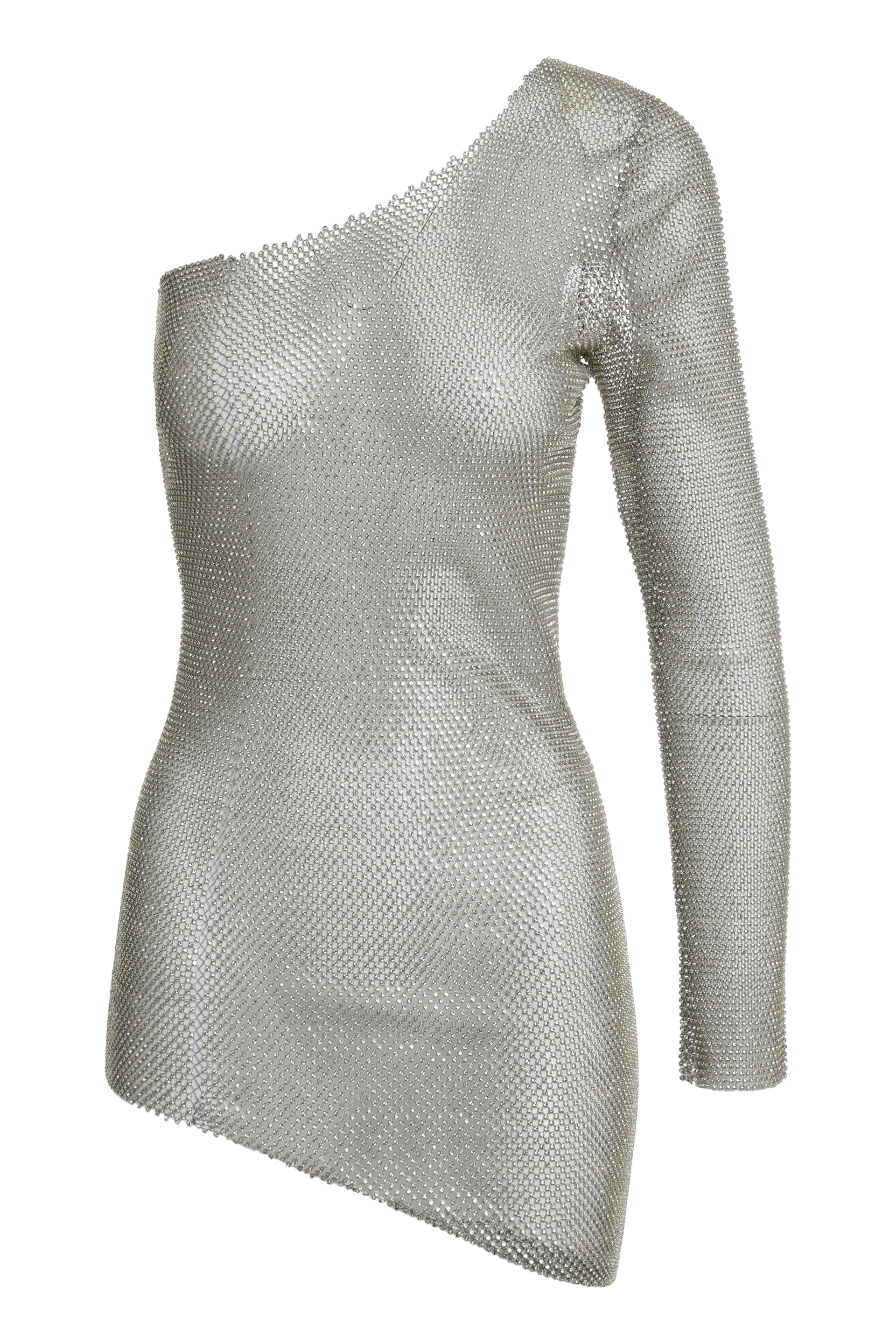 knitted mesh dress