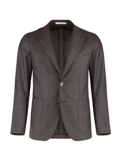 Single-breasted wool jacket