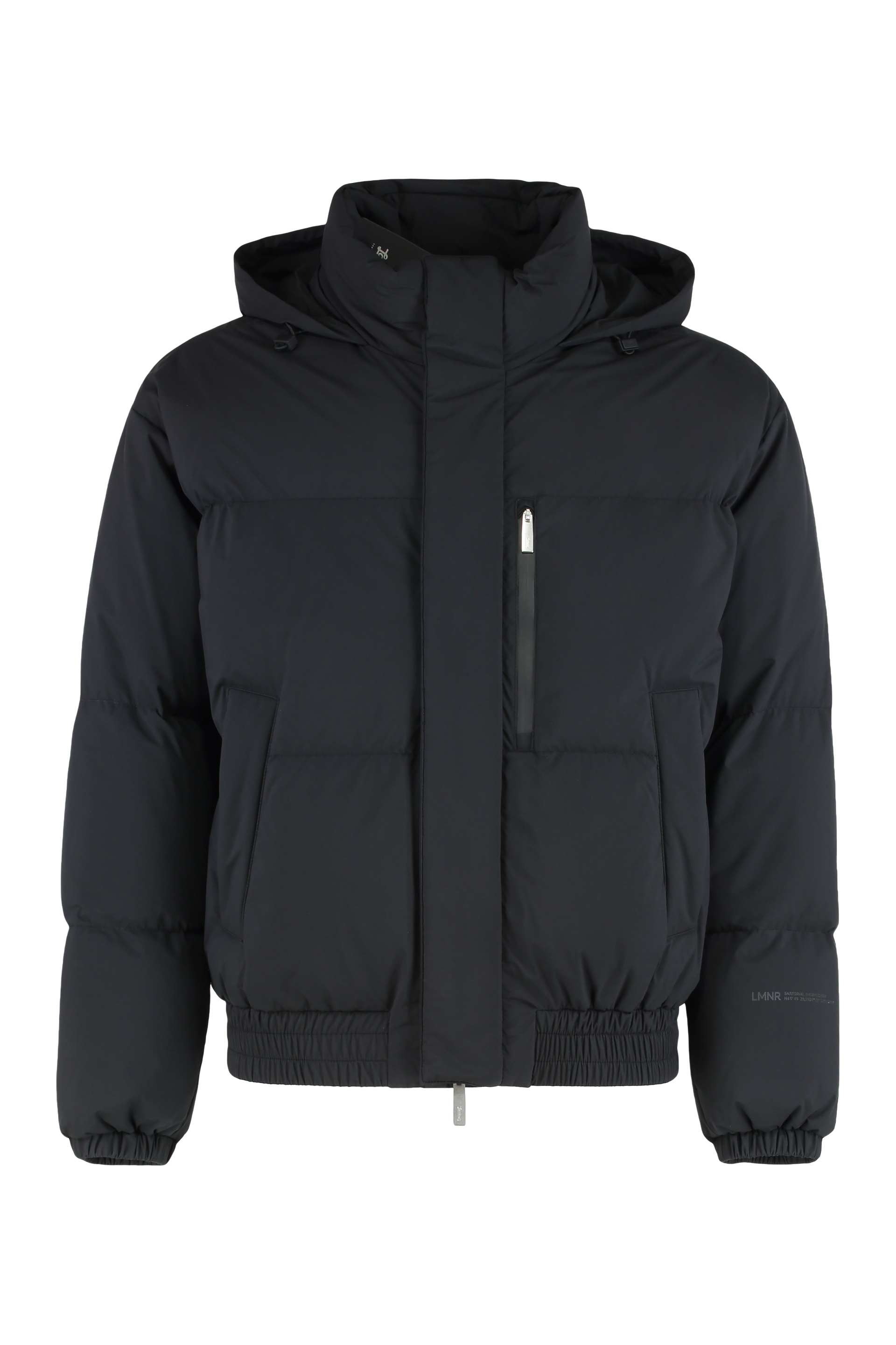 Laminar down jacket with hood