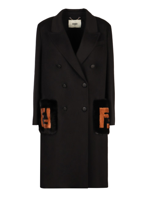 Double-breasted wool coat