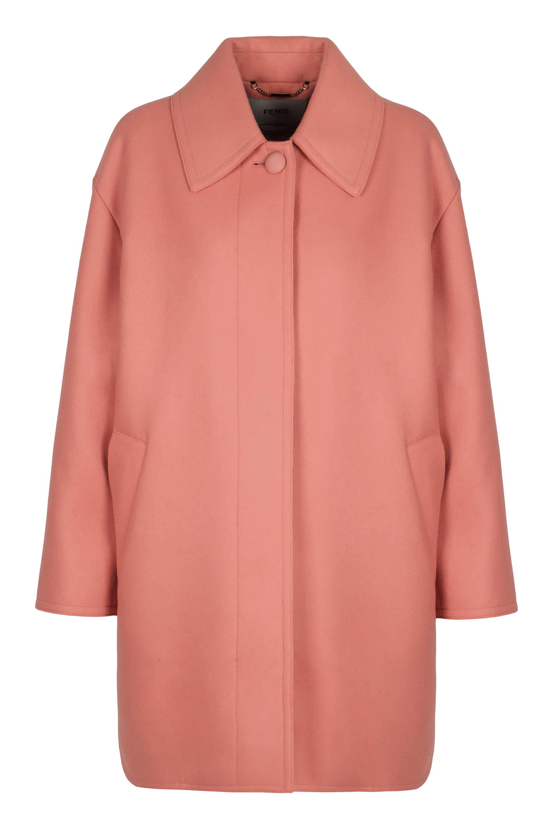 Single-breasted wool coat