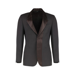 Blazer in crepe wool
