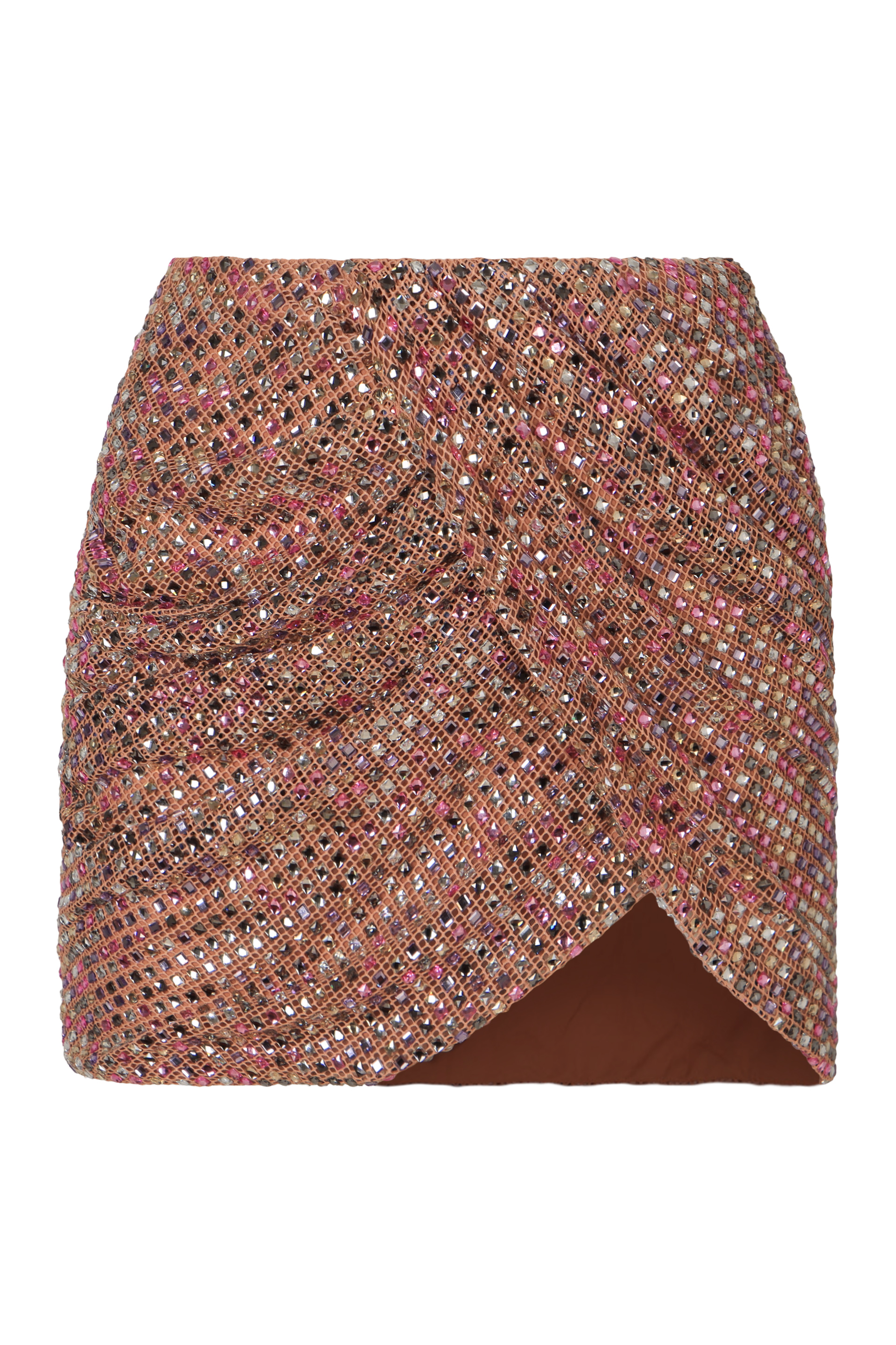 Net skirt with rhinestones