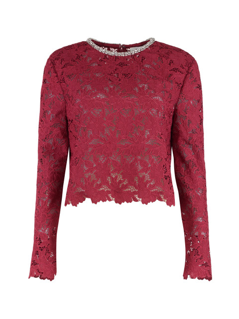 Lace top with crystals