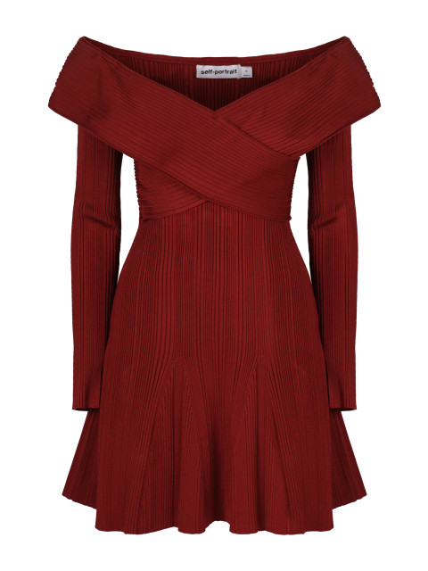 Mini knitted viscose dress