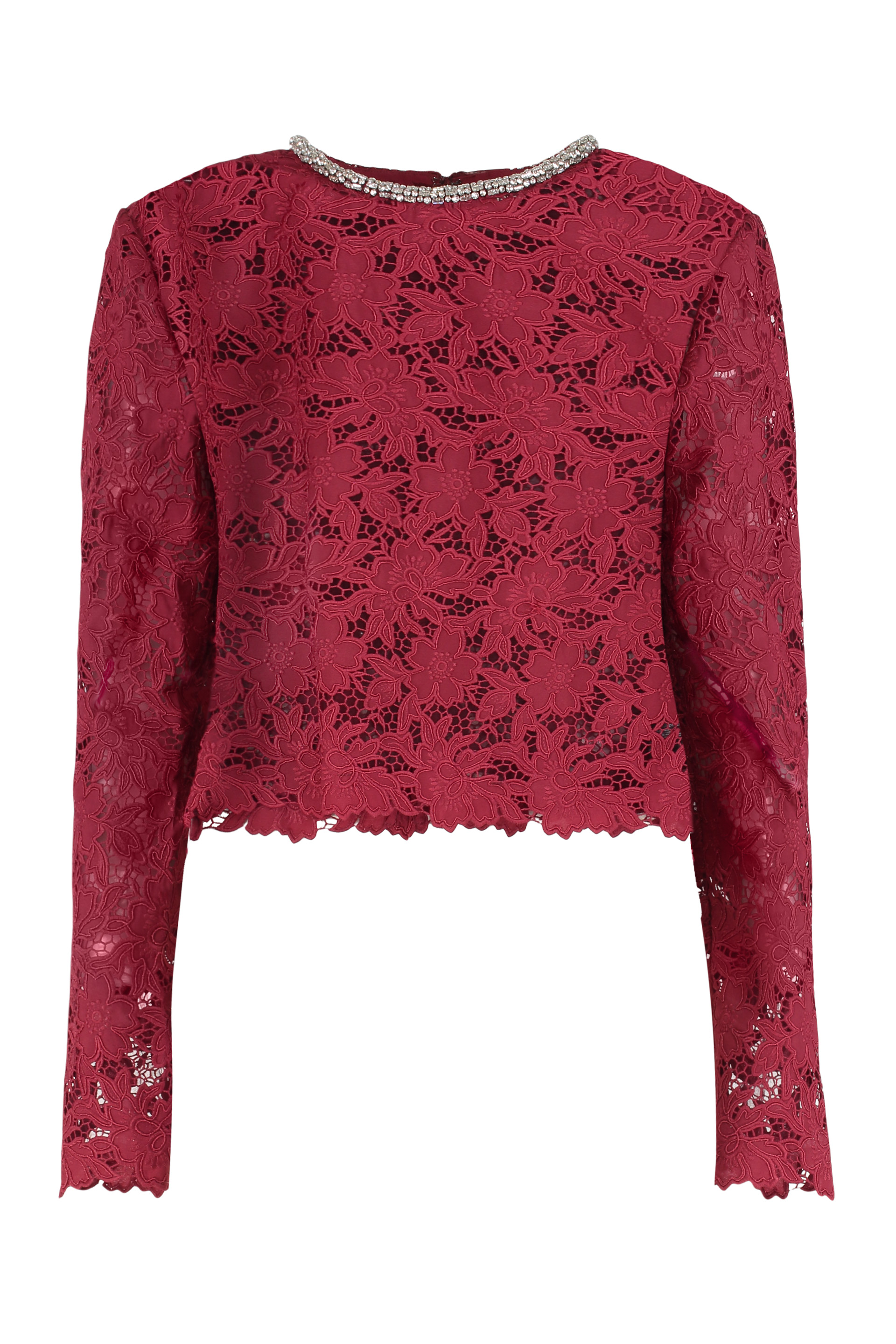 Lace top with crystals