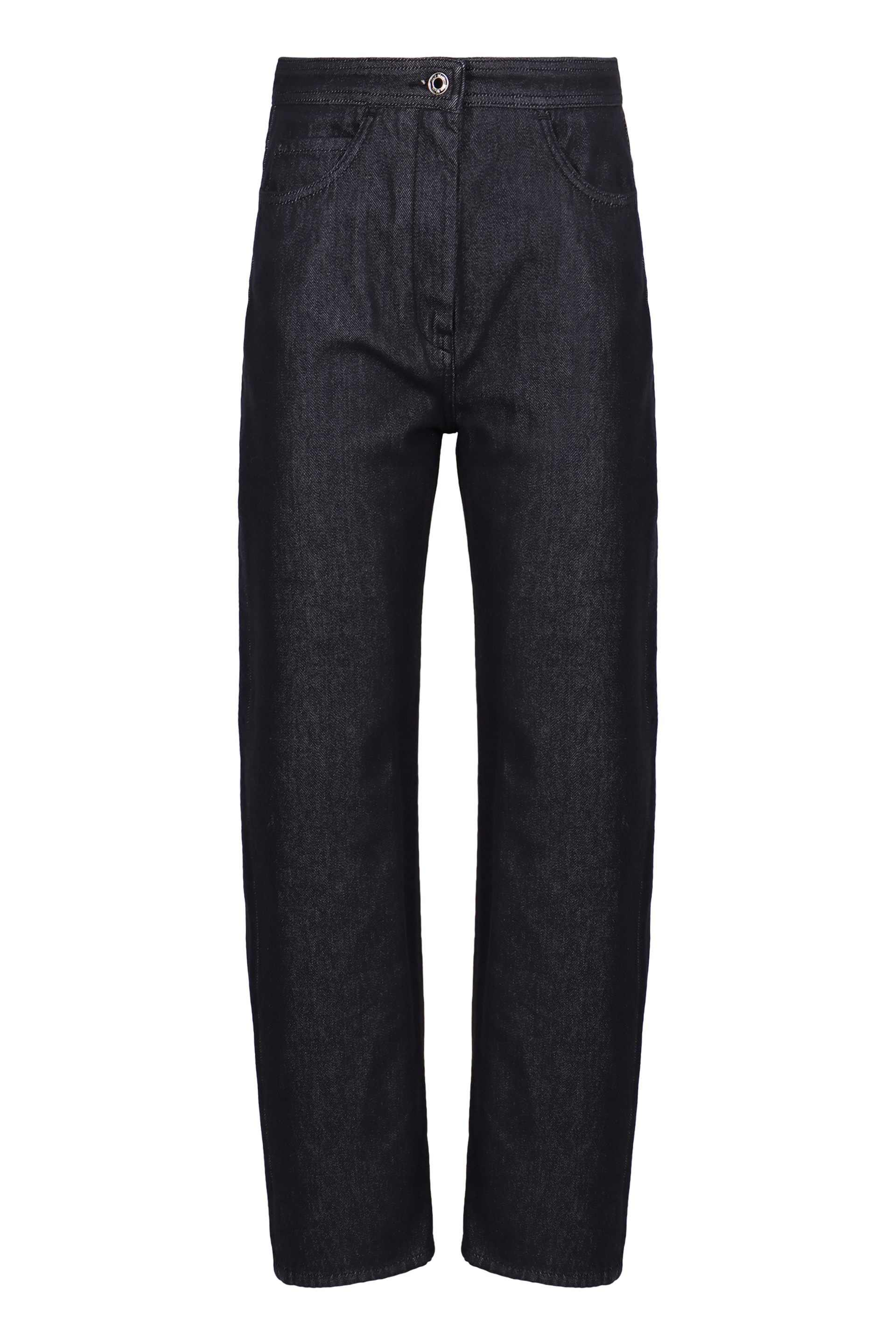 Cotton pants denim effect