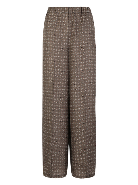 Printed silk pants