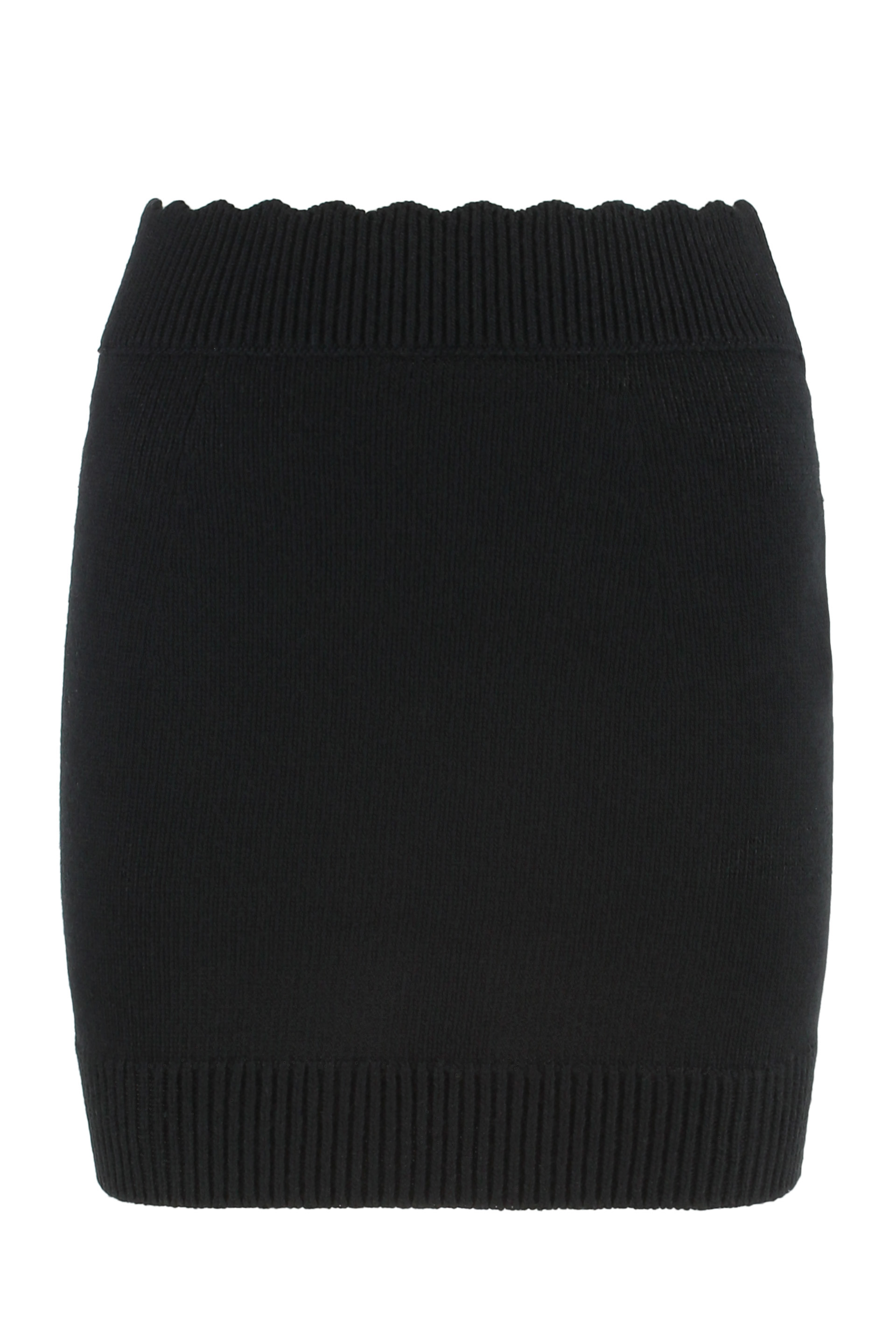 Knit mini skirt made of wool and cashmere