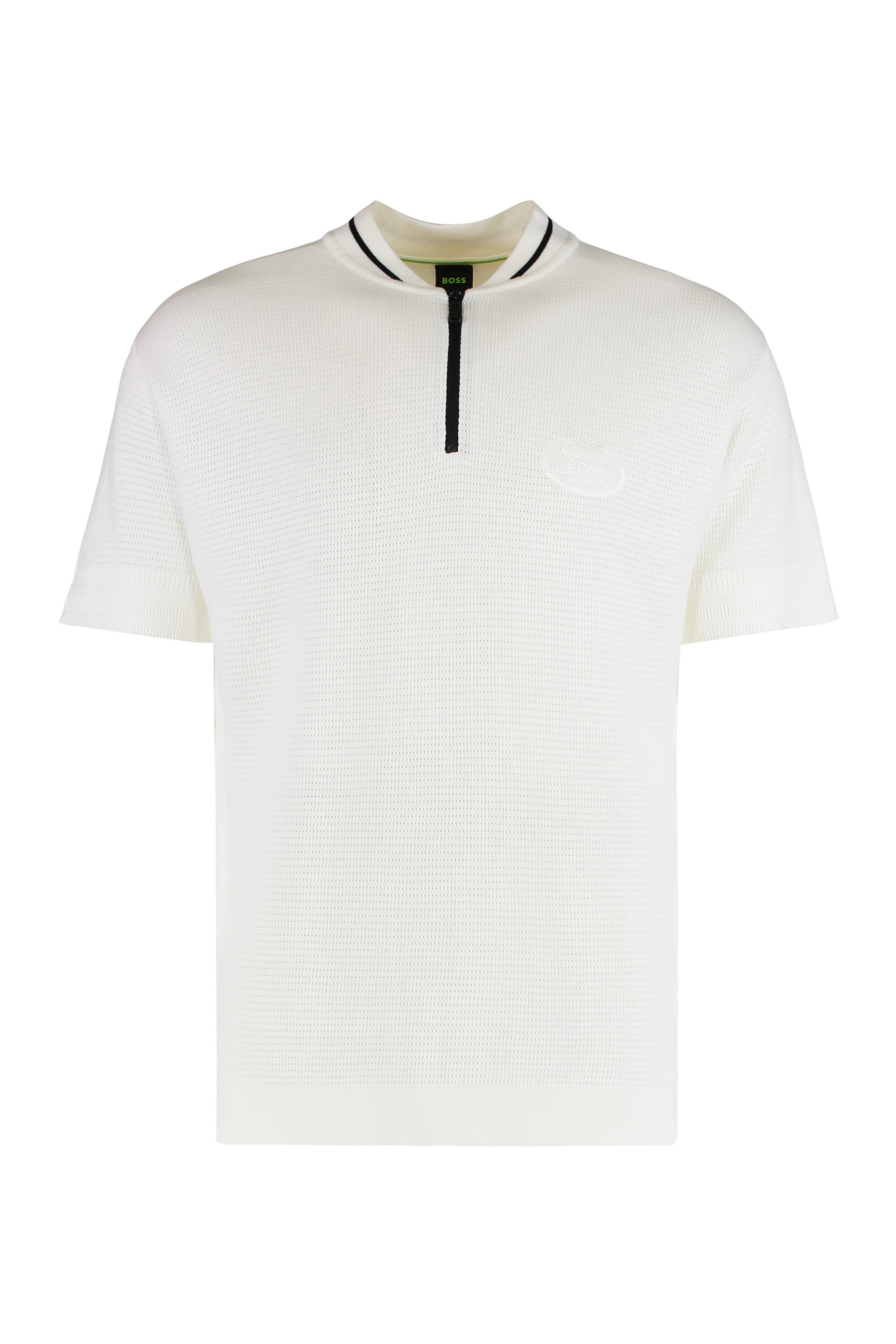 Polo in mixed cotton