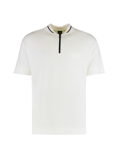 Polo in mixed cotton