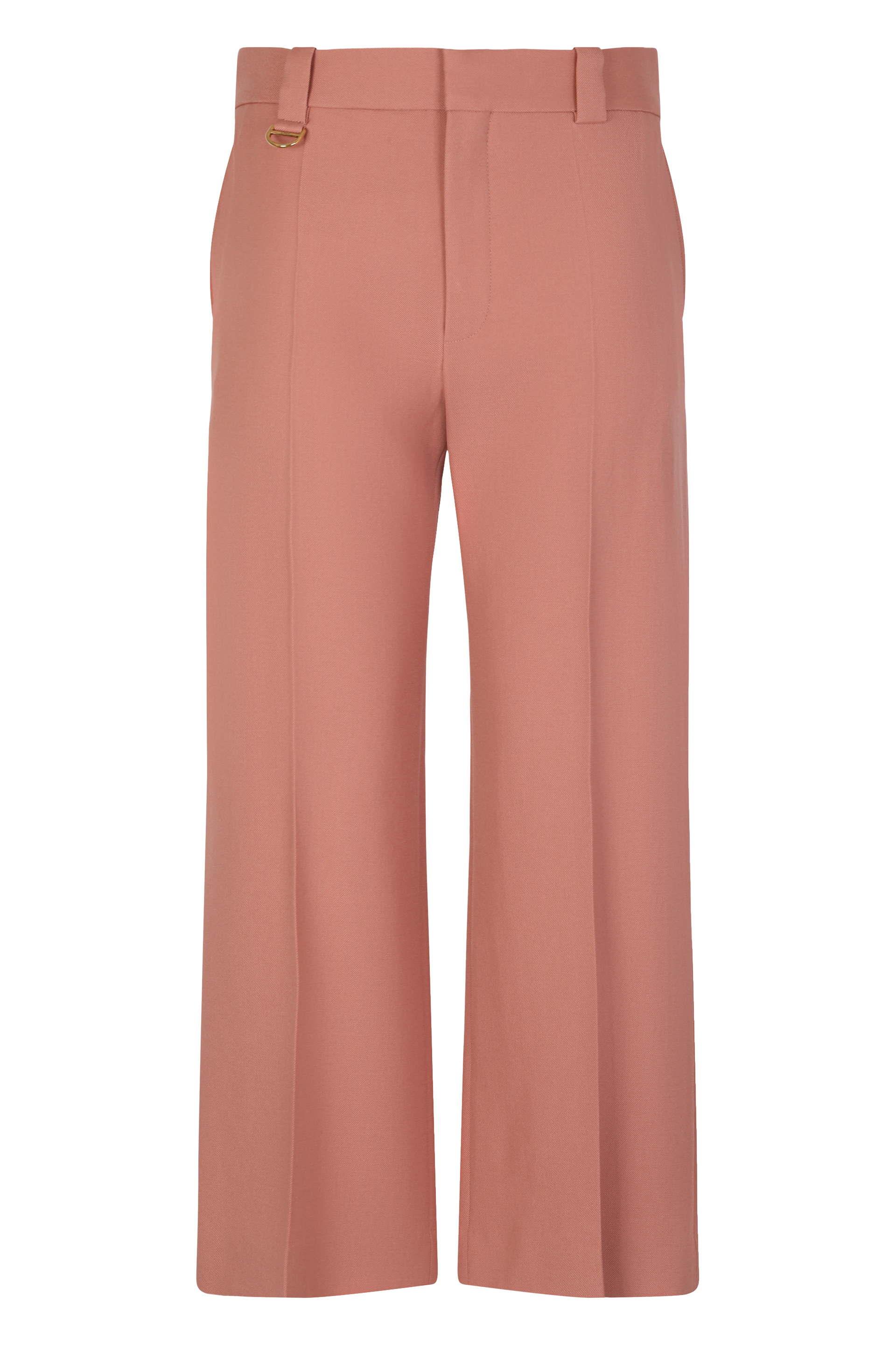 Flared pants in wool gabardine