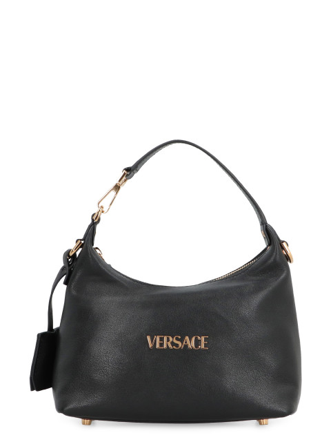 Versace Tag hobo bag in leather with embossed logo