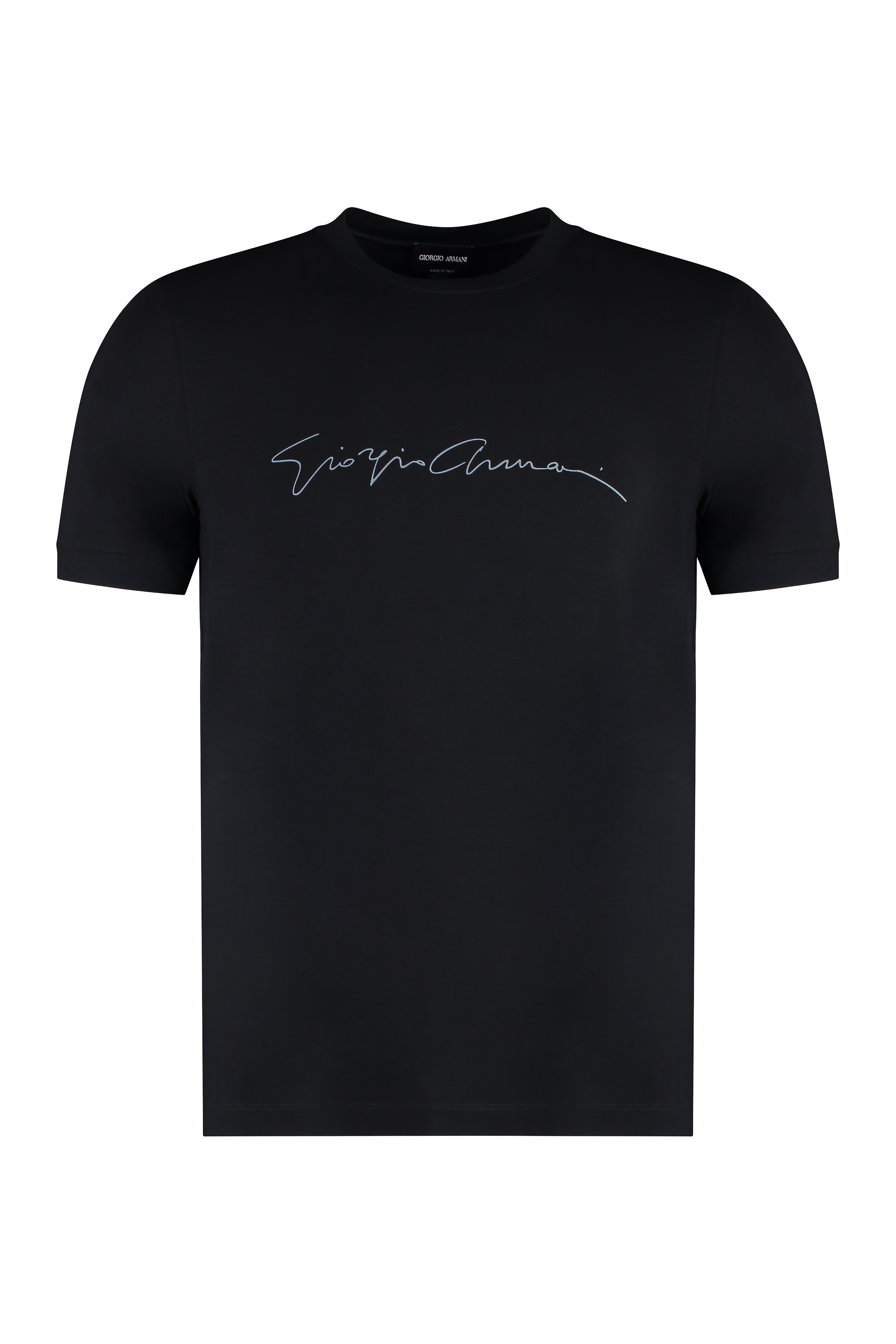 Viscose crew-neck T-shirt