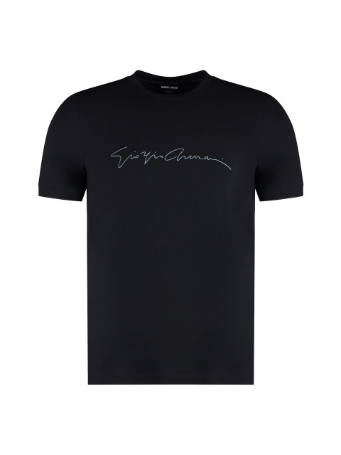 Viscose crew-neck T-shirt