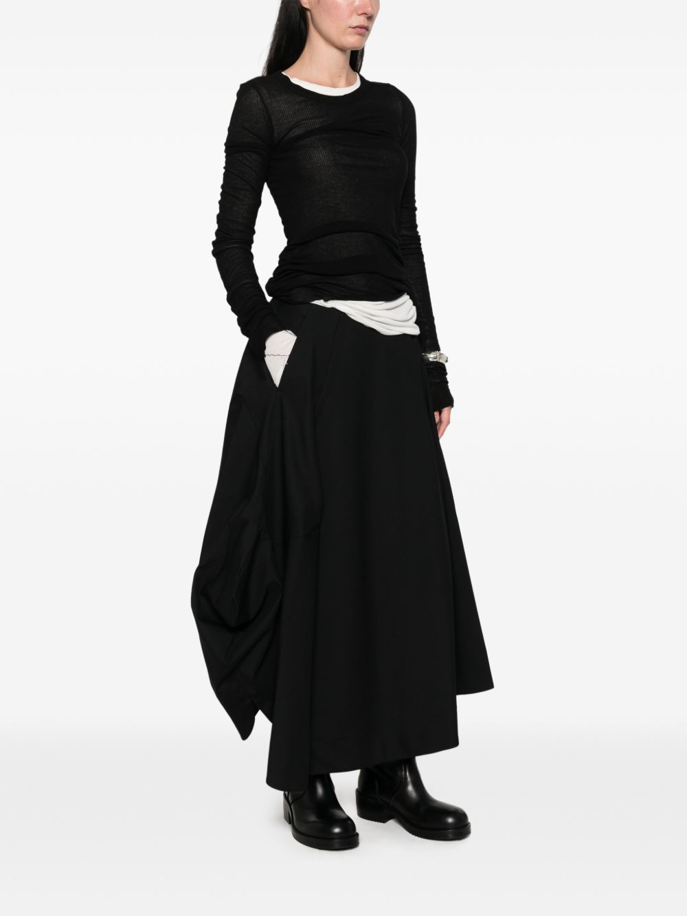 [Comme des Garcons] Midi skirt FW26 GRS0101