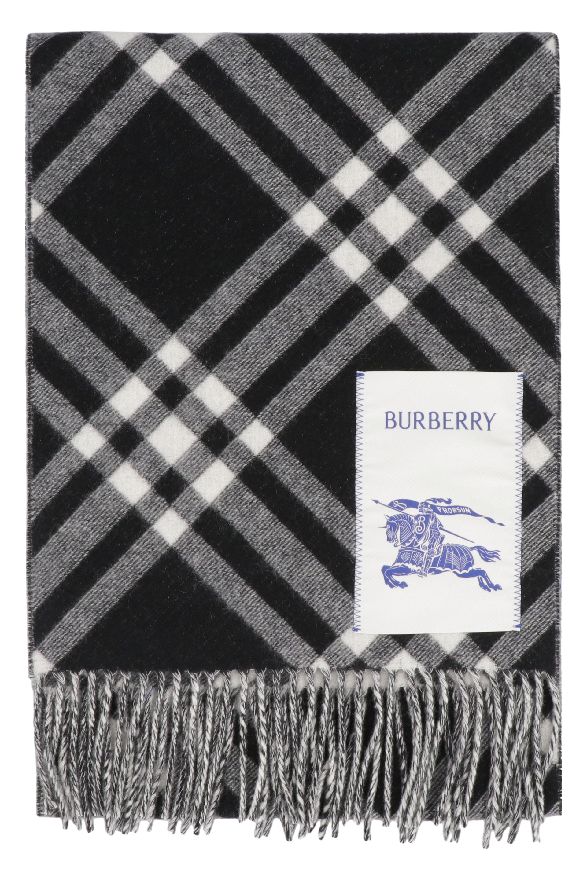 Checked cashmere scarf