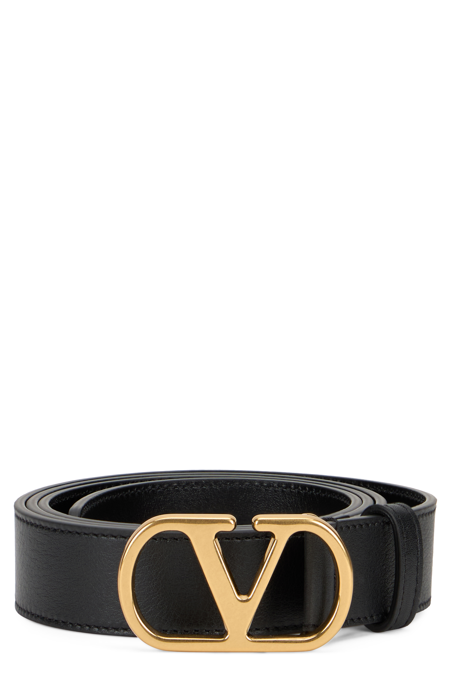 Smooth leather belt