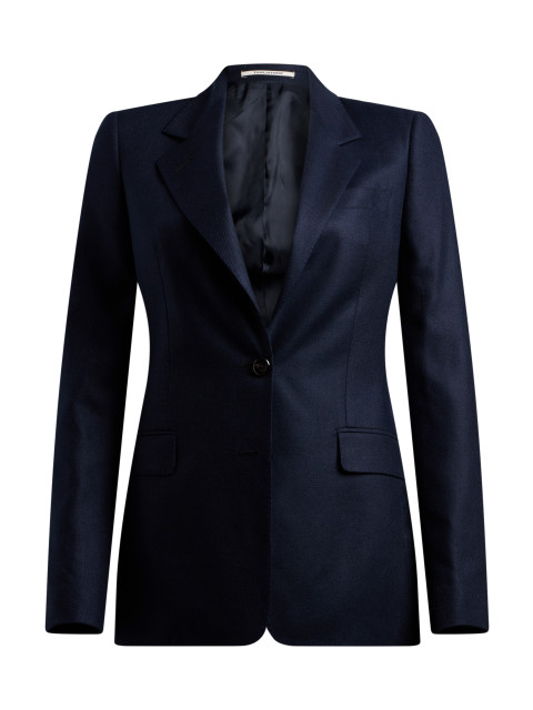 Single-breasted silk blazer