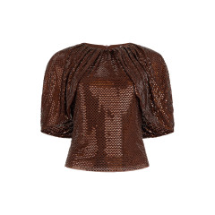 Short top with rhinestones