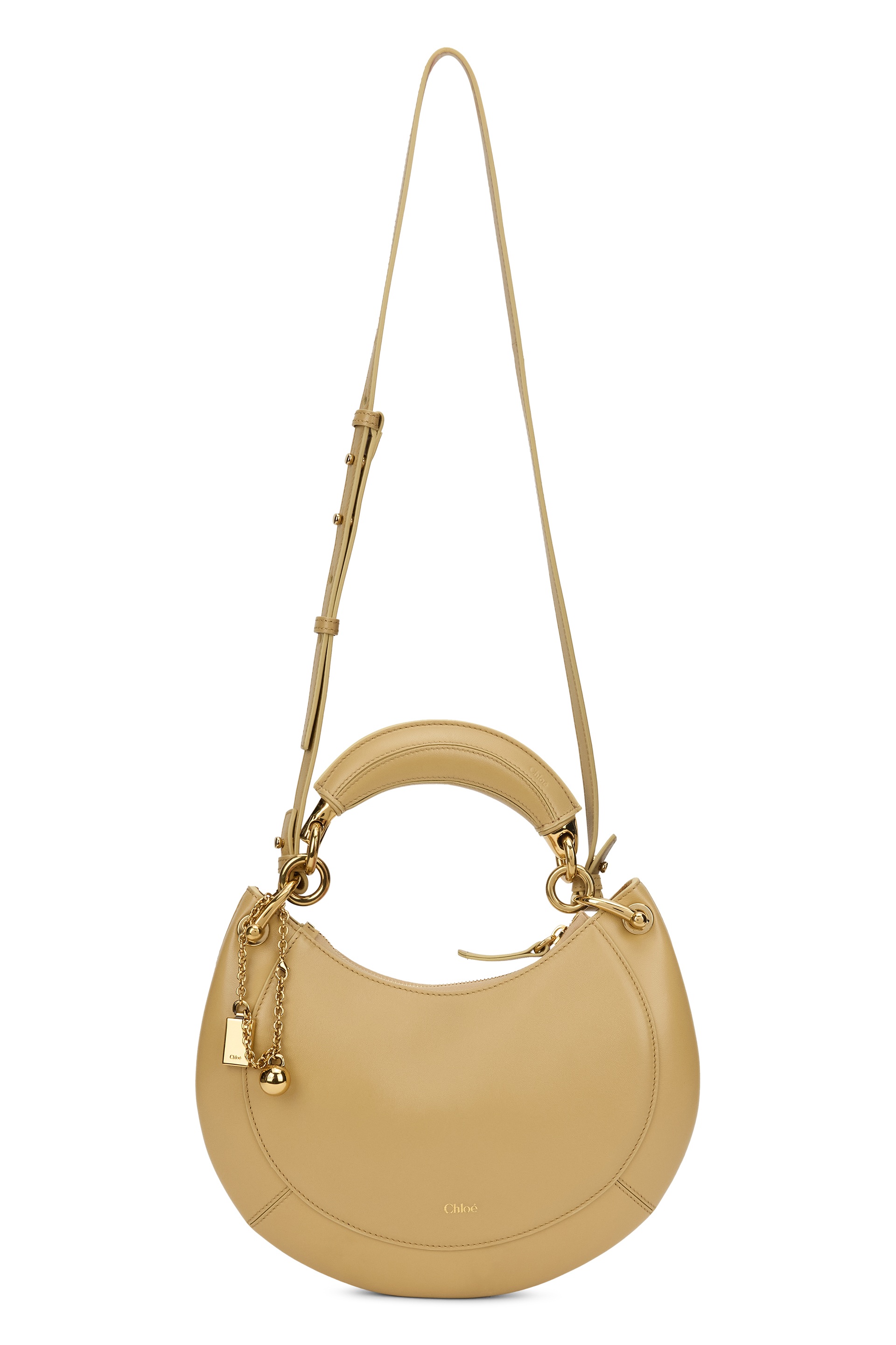 Semi-circular shoulder bag