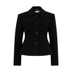 Jacket with classic collar and buttons