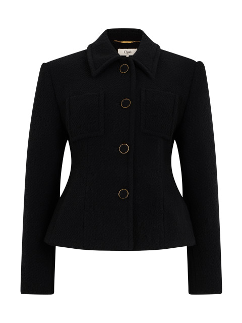 Jacket with classic collar and buttons