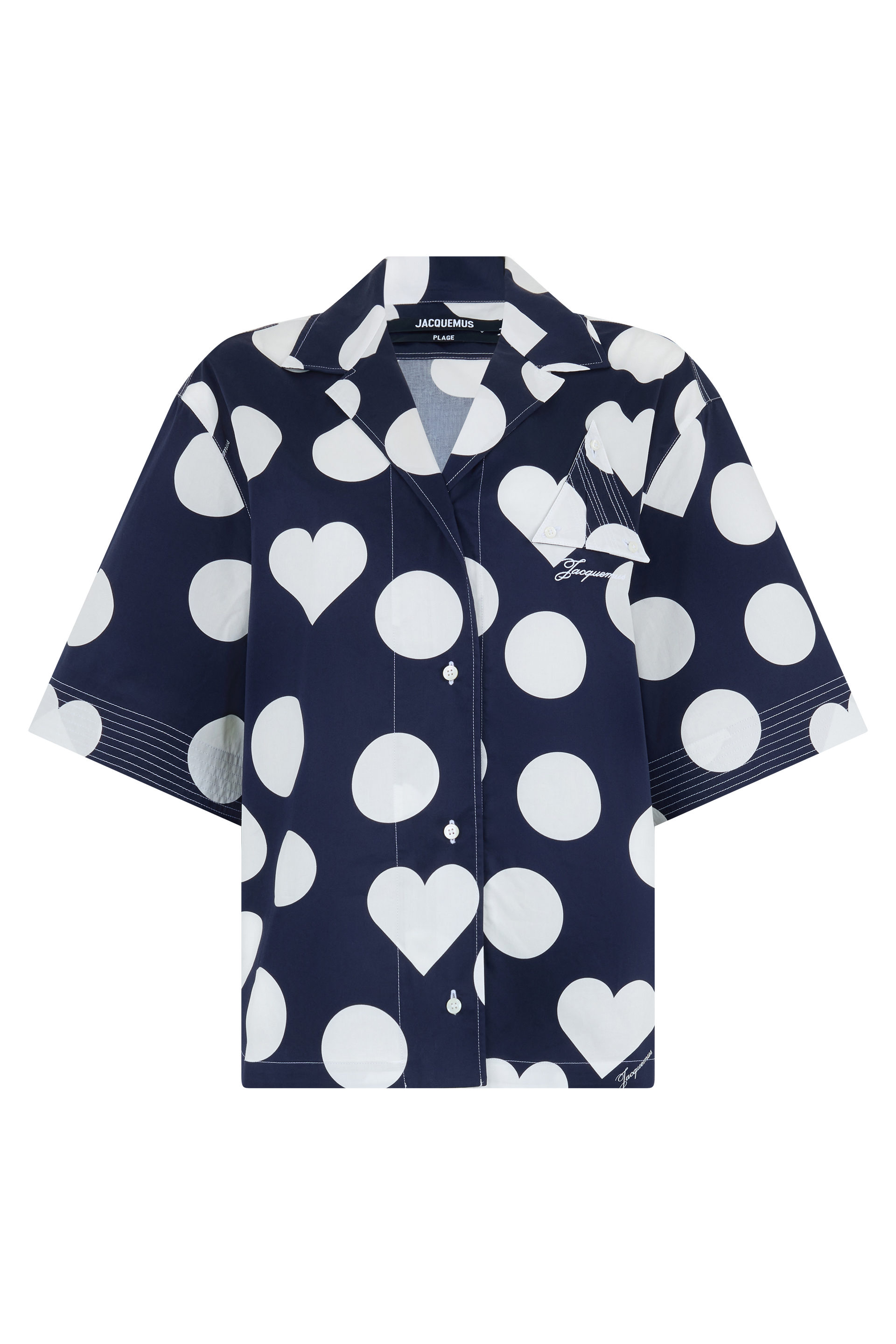 Cotton polka dot shirt